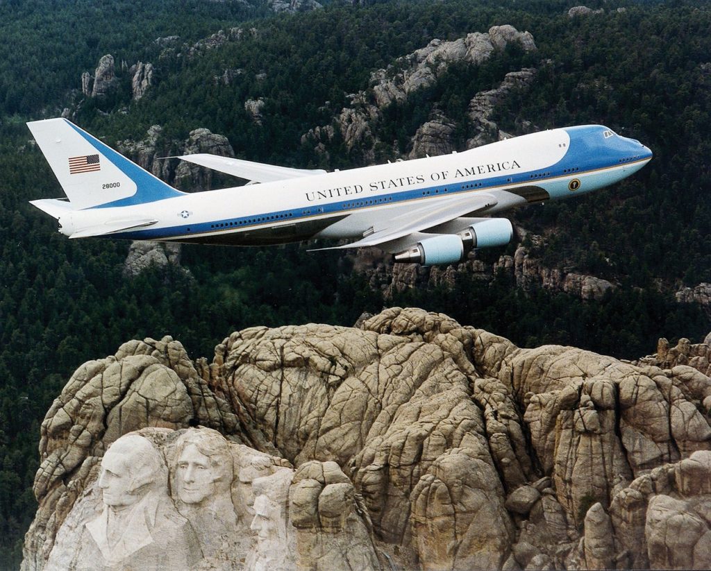 air force one flying